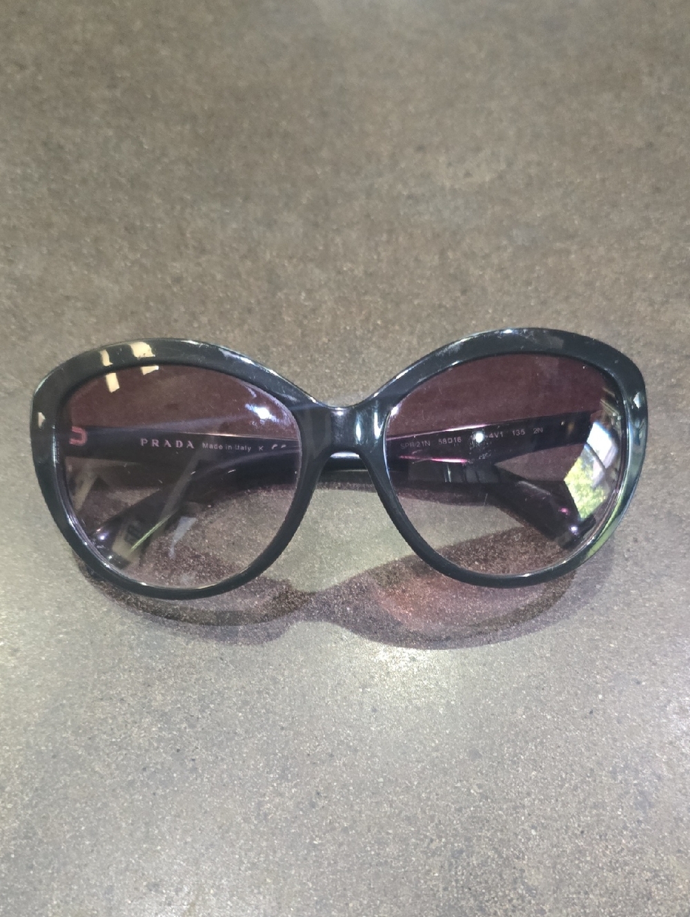 Prada Women’s Black Butterfly-Frame Sunglasses
